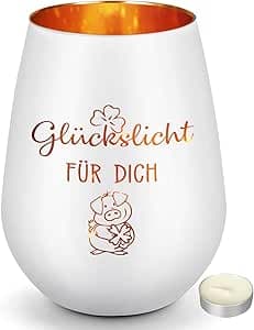 CadeauJoie Geschenke für Frauen, Windlicht aus Glas Geburtstagsgeschenk für Frau