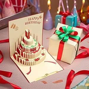 Geburtstagskarte mit Umschlag, handgefertigt, 3D-Pop-Up-Design für Männer, Fraue