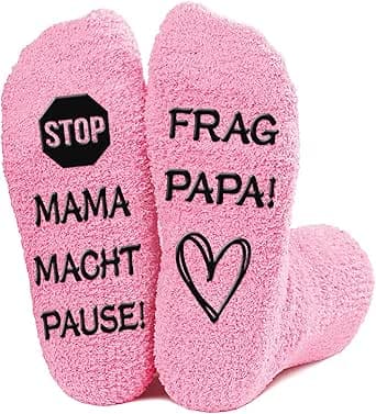 Gemtte Socken Geschenk Mama 38-41 Rutschfest Baumwolle, Socken Frauen MAMA MACHT