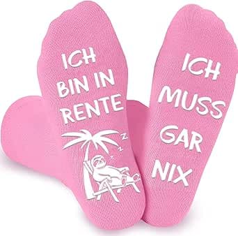 Renteneintritt Geschenk Frau, Lustige Socken Rente Geschenke Ruhestand Frauen, R