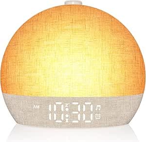 Tageslichtwecker Sanftes Aufwachen für Tiefschläfer,Lichtwecker Sonnenaufgang mi