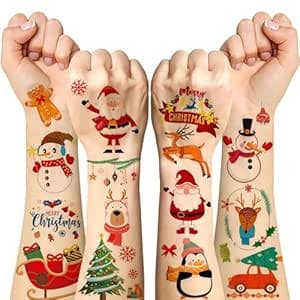 20 Blatt Weihnachten Tattoo Kinder, Adventskalender Füllung Kinder, Nikolaus Ges