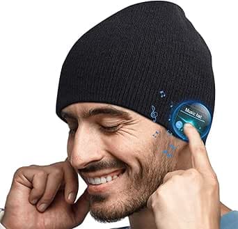 Kreative Geschenke für Männer Bluetooth Mütze - Wichtelgeschenk Ideen für Männer