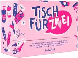 Hellofun! | Tisch für Zwei | Quiz für Paare | Paar Spiele für Paare | Gesellscha
