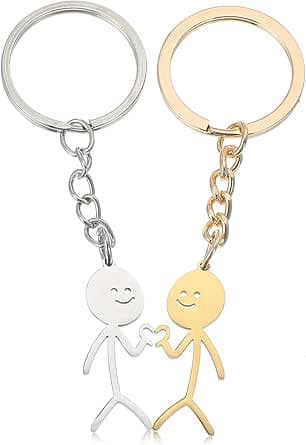 Ouligay 2 Stück Paare Schlüsselanhänger für Paare Mutter Freundschaft Geschenk,