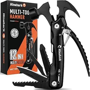 Hinshark Geschenke für Männer, 12 in 1 Multitool Camping Zubehör, Männergeschenk