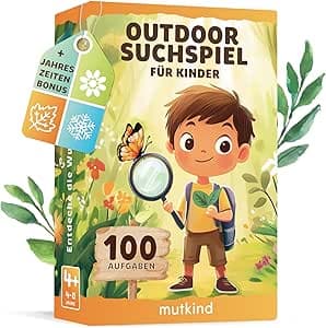 MUTKIND® 50x Entdeckerkarten für Kinder (ALLE 4 Jahreszeiten) - Spannendes Suchs