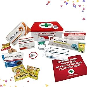 Longfair Geburtstagsgeschenk - Aller Erste Hilfe Set Geschenk-Box, witziger Lebe